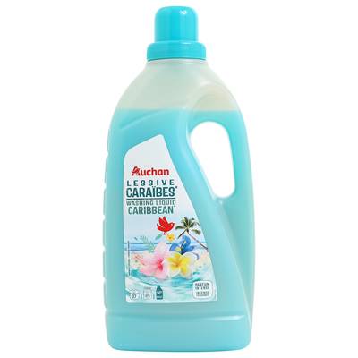 Auchan Lessive liquide Caraïbes, 2L