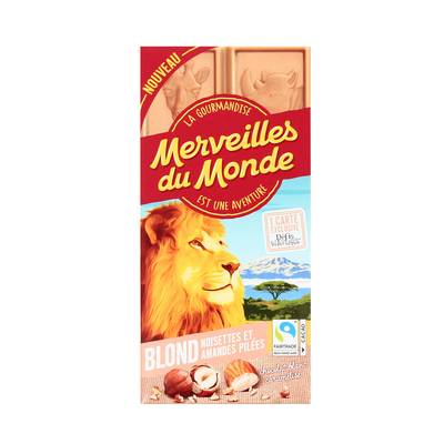 Merveille Du Monde Tablette Noisettes et Amandes pilées, 100g