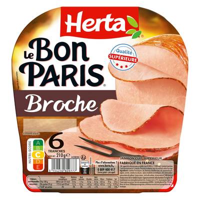 Herta Jambon Le Bon Paris à la Broche, 6 tranches - 210g