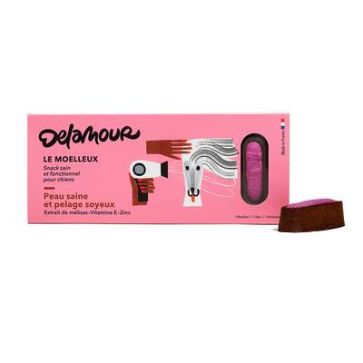 Delamour Pâtisserie Moelleux Peau et Pelage - Friandise pour chien, 100g