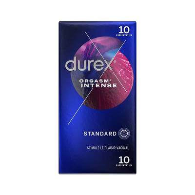 Durex Préservatifs Orgasm'Intense, 10 préservatifs