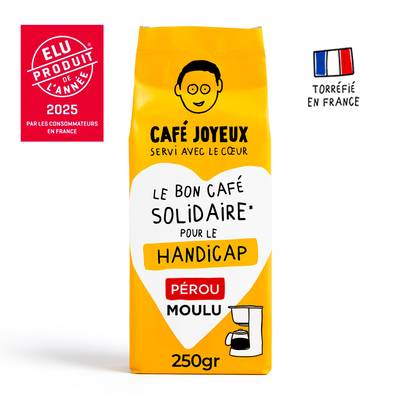 Café Joyeux Cafe moulu 100 Arabica - Origine Perou, 250g