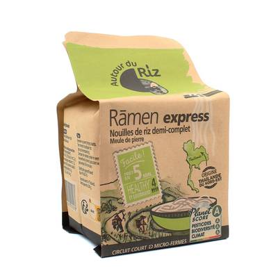 Autour Du Riz Ramen express de riz bio demi-complet, 4x70g
