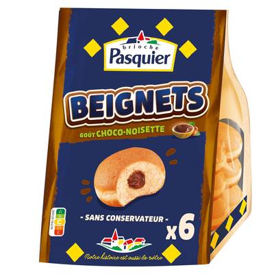 Pasquier Beignets Chocolat Noisette, 6 beignets - 270g