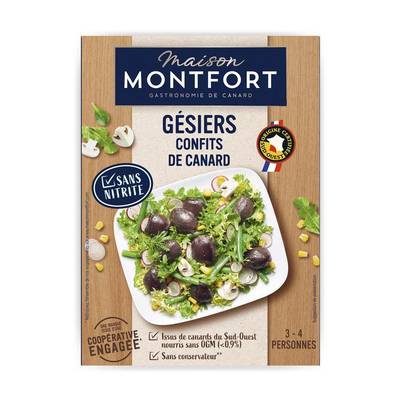Montfort Gésiers Confits de Canard, 250g