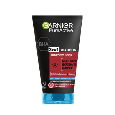 Garnier Pure Active 3en1 anti-points noirs incrustés, 150ml