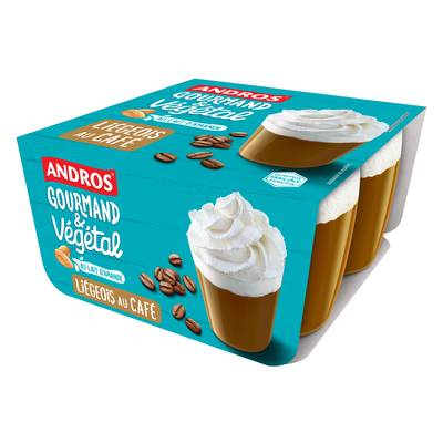 Andros Gourmand et Végétal Liégeois Café végétal, 4x90g