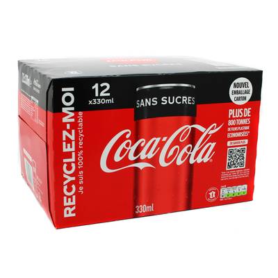 Coca-Cola Sans sucre, 12x33cl