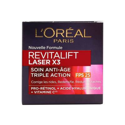 L'Oréal Crème de jour Revitalift Laser X3 Soin Anti-Age Triple Action FPS 25, 50ml