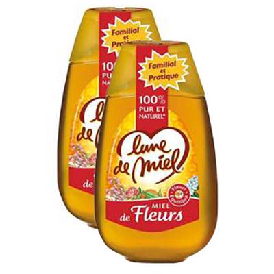 Lune de Miel Miel de Fleurs, 2x500g