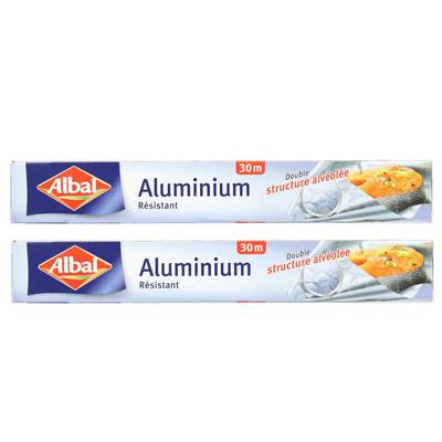 Albal Aluminium renforcé, Lot de 2x30 m