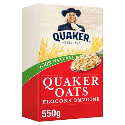 Quaker Oats, céréales d'avoine, 550g