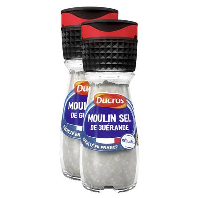 Ducros Moulin de sel de Guérande, Lot de 2x60g