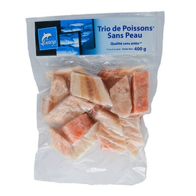 Gineys Trio de poissons - Colin, Saumon et Cabillaud, 400g