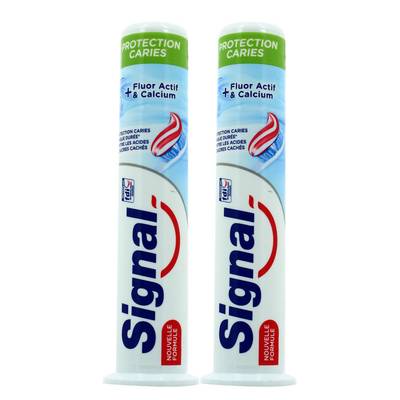 Signal Dentifrice doseur protection caries, 2x100ml