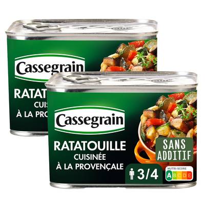 Cassegrain Ratatouille cuisinée à la provençale, Lot de 2x660g