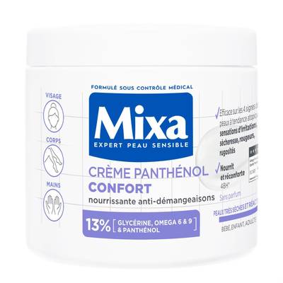 Mixa Crème Panthénol Confort - Visage, Corps, Mains, 400ml