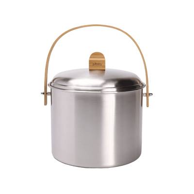 Pebbly Seau à compost d'intérieur 7 L - inox/bambou, 7L