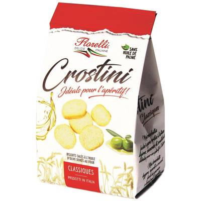 Florelli Crostini Classiques à l'Huile d'Olive - Mini Bruschetta, 100g