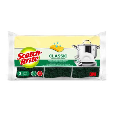Scotch Brite Eponges grattantes verte l originale, 3 pièces