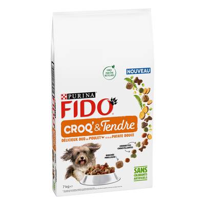 Purina - Fido Croquettes Poulet Patate Douce pour Chien, 7 kg