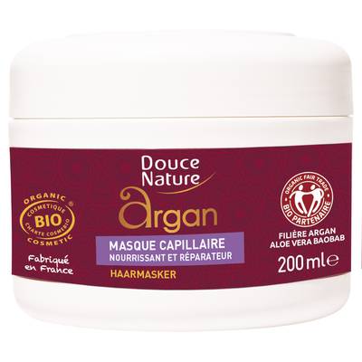 Douce Nature Masque capillaire d'argan nourrissant et réparateur, 200ml