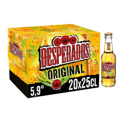 Desperados Bière aromatisée à la tequila 5.9°, 20x25cl