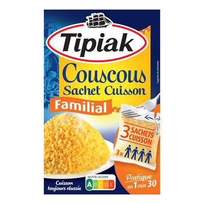 Tipiak Couscous sachet cuisson familial, 3x210g