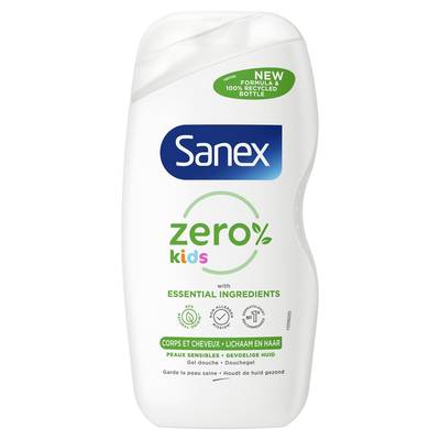 Sanex Gel douche Corps et Cheveux Zero% Enfants, 475ml