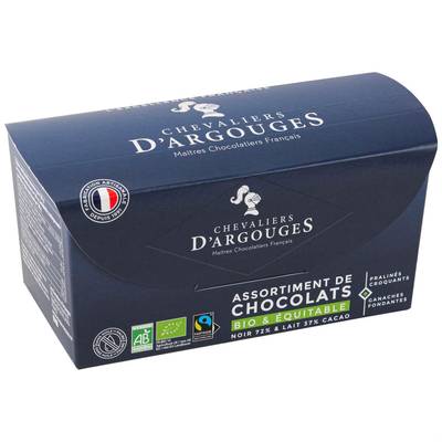 Les Chevaliers d'Argouges Assortiment de Chocolats BIO, 184g