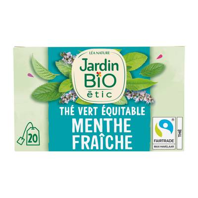 Jardin Bio Etic Thé Vert Menthe Fraîche Bio - 20 sachets, 30g