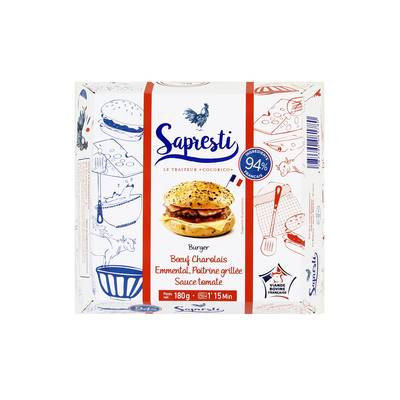 Sapresti Burger Boeuf Emmental et Sauce Tomate, 180g