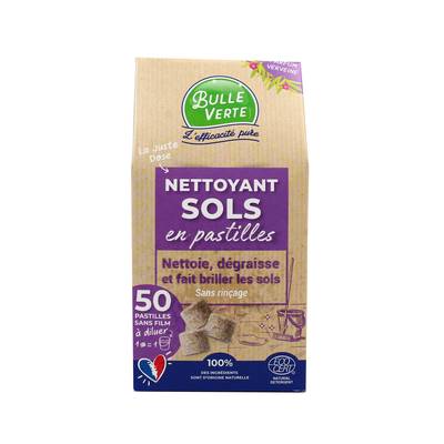 Bulle Verte Nettoyant Sol en pastilles Ecologique, 50 Doses