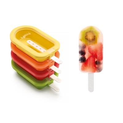 Lékué Pack de 4 glaces empilables - Grands, 4 moules à glace