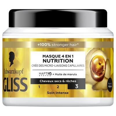 Schwarzkopf - Gliss Masque nutrition 4 en 1, 400ml