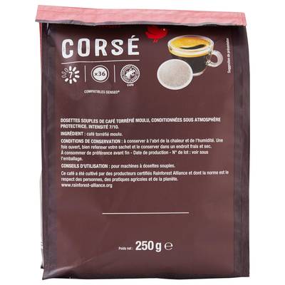 3245678172780 - Auchan - Dosettes de café corsé 