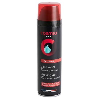COSMIA MEN Gel à raser extrême hydratant barbe dure et difficile, 200ml