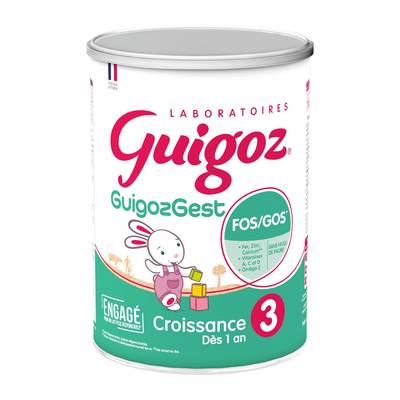 Guigoz Lait de Croissance Guigozgest 3 en Poudre Bébé Dès 12 mois, 800g