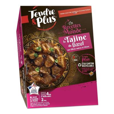 Tendre & Plus Tajine de Boeuf aux Olives Noires et Citron, 410g
