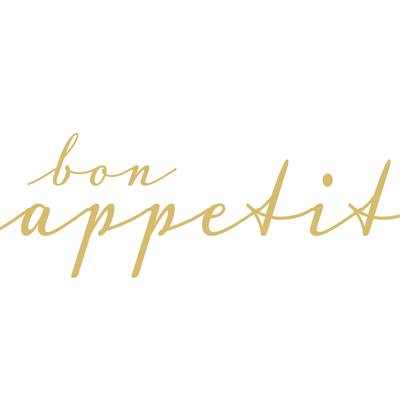 Paperproducts Design Serviettes en papier Bon Appetit Or, 20 serviettes