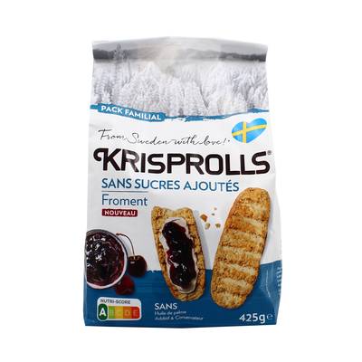 Krisprolls Pain au Froment Suédois sans sucres ajoutés, 425g