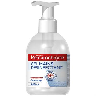 Mercurochrome Gel mains désinfectant et antibactérien, 250ml
