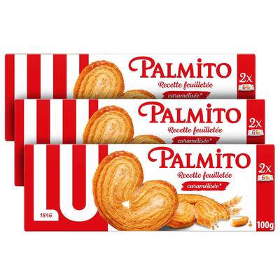 Lu Palmito, le lot de 3 paquets de 100g, 3x100g