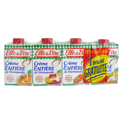 Crème entière fluide, 4x Crème entière fluide, 4x,ELLE ET VIRE,4x