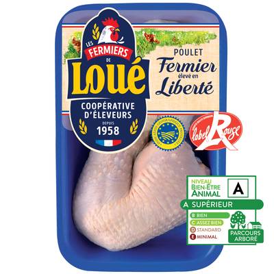 Loué Cuisses de Poulet Fermier Label Rouge, 2x240g