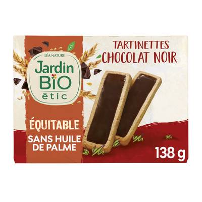 Jardin Bio Etic Tartinette Chocolat Noir Bio, 138g