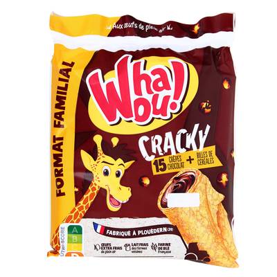 Whaou Crêpes cracky chocolat et céréales, 480g