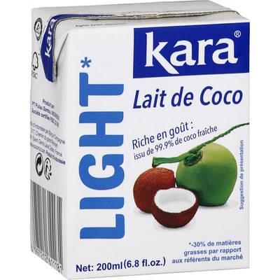 Kara Lait de coco allégé en matières grasses, 20cl