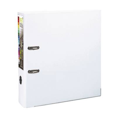 Exacompta Classeur levier blanc pour feuilles 24,2 x 29,7 cm, Dos  80 mm