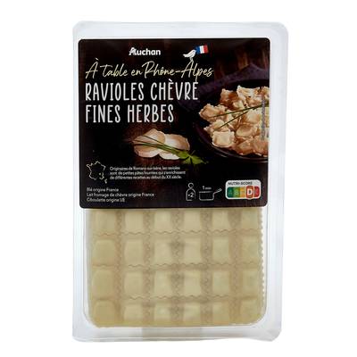 Auchan Terroir Ravioles au Chèvre et Fines Herbes, 240g